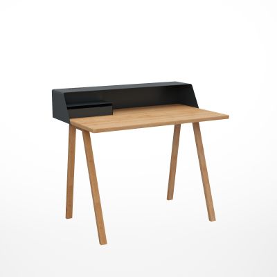PS04 Secretary grey/oak Müller Möbelfabrikation - QUICK SHIP